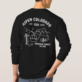 Anpassad skidresa familj vänner grupp matchning t shirt