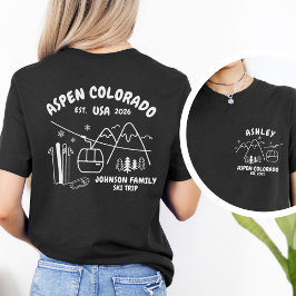 Anpassad skidresa familj vänner grupp matchning t shirt