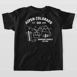 Anpassad skidresa familj vänner grupp matchning t shirt