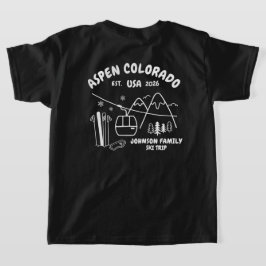 Anpassad skidresa familj vänner grupp matchning t shirt