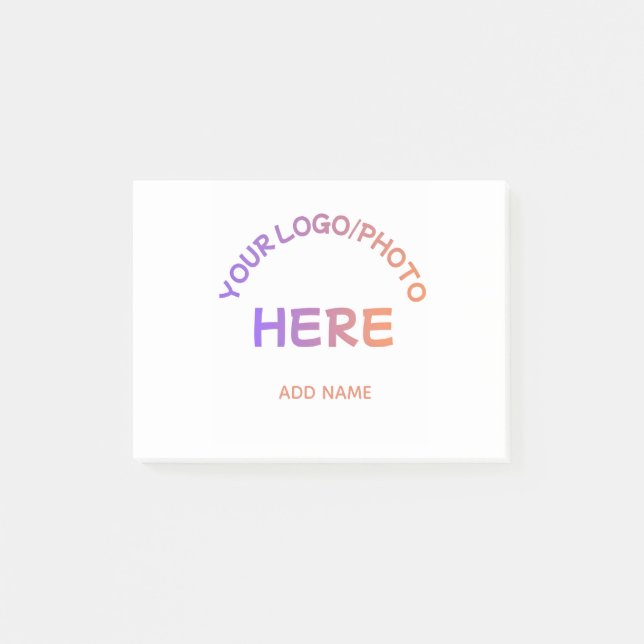 Anpassad skol logotyp text Post it Notes Post-it Block (Framsida)