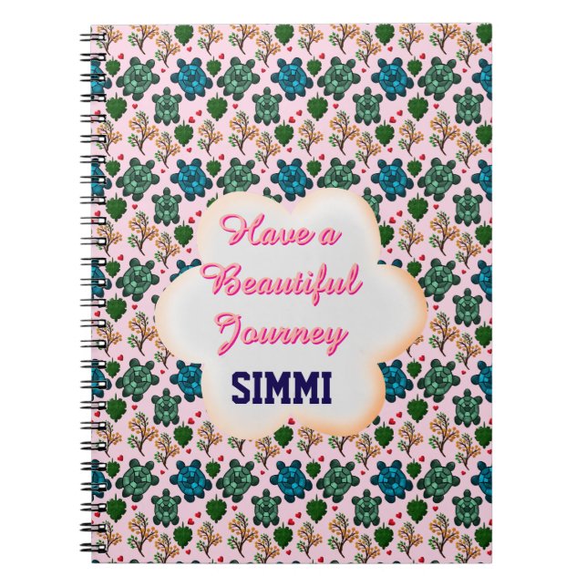 Anpassad sköldpaddsmönster anteckningsbok (Framsidan)