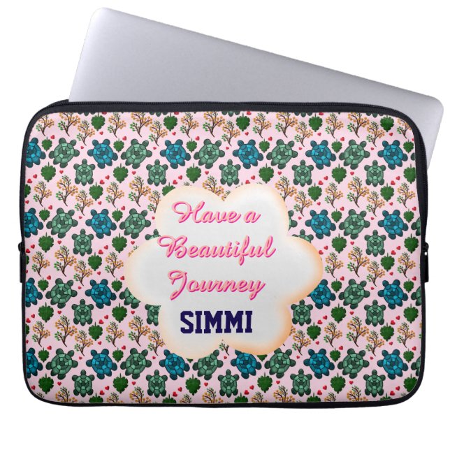 Anpassad sköldpaddsmönster laptop fodral (Framsidan)