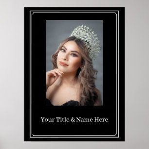 Anpassad Skönhetstävling Porträtt Värde Poster