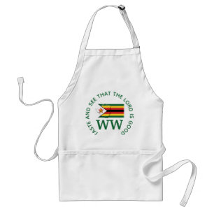 Anpassad skript för ZIMBABWE Flagga MONOGRAM Förkläde