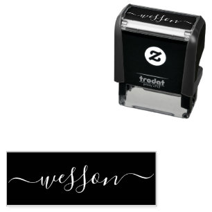 Anpassad skript kalligrafi signatur namn elegant r självfärgande stämpel