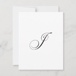 Anpassad skriptmonogram "J" Anteckningskort