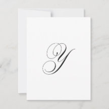 Anpassad skriptmonogram "Y"