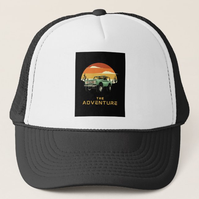 Anpassad skum Trucker Hatt, Vit och Svart Keps (Framsida)