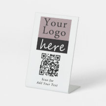 Anpassad skylt med QR-kod Lägg till din logotyp, f