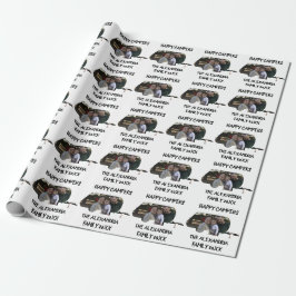 Anpassad släpvagnsfamilj foto glada campare presentpapper