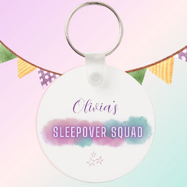 Anpassad "Sleepover Squad" | söt pastellprodukt Nyckelring