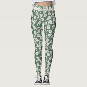 Anpassad smaragdgrön blomma före bröllopet leggings