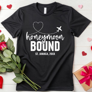 Anpassad Smekmånad Resa Nygift Par T Shirt