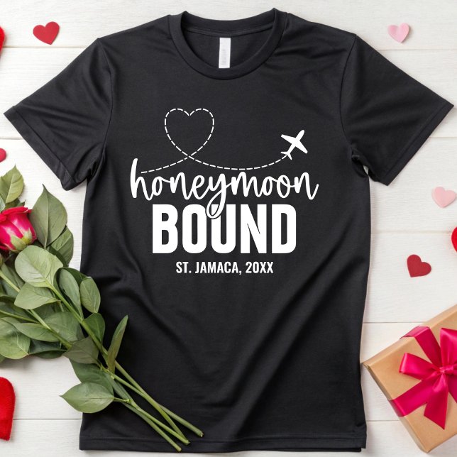 Anpassad Smekmånad Resa Nygift Par T Shirt (Skapare uppladdad)