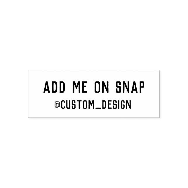 Anpassad Snapchat-stämpel Självfärgande Stämpel (Design)