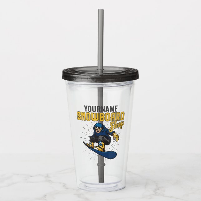 Anpassad Snow Boarder Snowboard Shop Big Air  Take Away Mugg (Framsida)