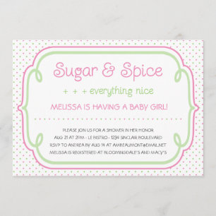 Anpassad Socker och Krydda Baby Shower Inbjudan