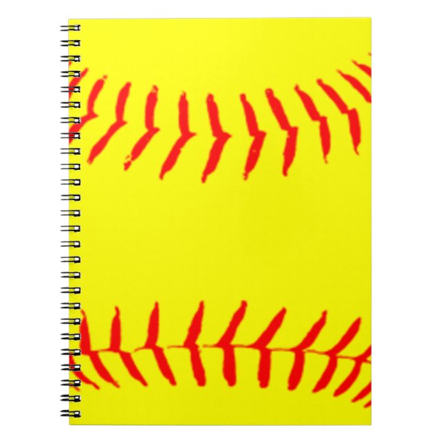 Anpassad Softball Anteckningsbok (Framsidan)