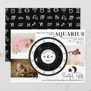 Anpassad sol måne astrologi triplet annons inbjudningar