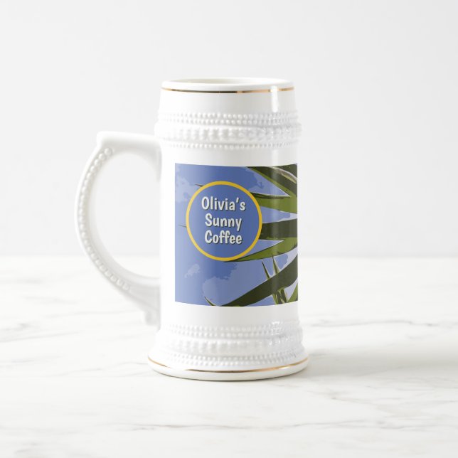 Anpassad Solig Kaffe Tropisk Yucca Sejdel (Vänster)