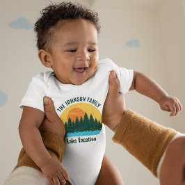Anpassad solnedgång för Family Sjö Resa T Shirt