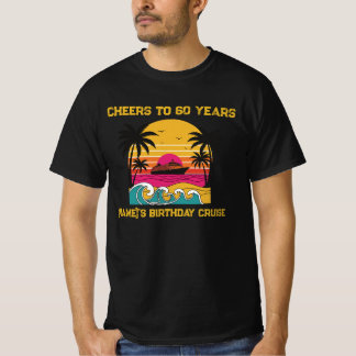 Anpassad solnedgångskryssning för 60-årsfirande be t shirt