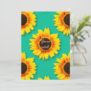 Anpassad solros blomster papper fest  inbjudningar