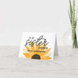 Anpassad solros till min syster-kort tack kort