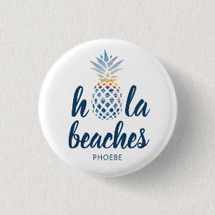 Anpassad sommar ananas kustsemester knapp