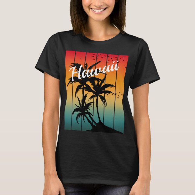 ANPASSAD SOMMAR HELGRESOR TILL HAWAII STRAND  T SHIRT (Framsida)
