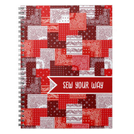 Anpassad sömnad lapptäcke bandana quilt mönster anteckningsbok