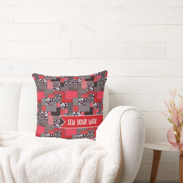 Anpassad sömnad Lapptäcke Sy ditt sätt Design Kudde (Soffa)