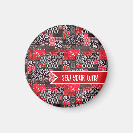 Anpassad sömnad Lapptäcke Sy ditt sätt Design Magnet