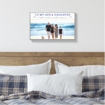 Anpassad Son & Dotter-dagen Familjefoto Canvas
