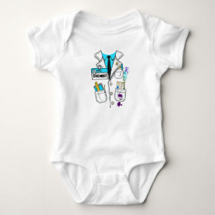 Anpassad söt babykemist namnskylt vetenskaplig lab t shirt