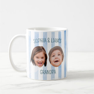 Anpassad söt barnbabyansikte 2 fotostripor kaffemugg