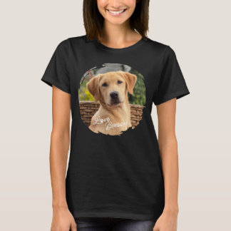 Anpassad söt bästa vän foto kärlek tassavtryck hjä t shirt