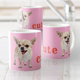 Anpassad Söt Chihuahua Aggressiv Elak Vicious Kaffemugg