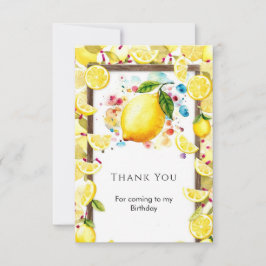 Anpassad Söt Citron Födelsedag Tack Kort