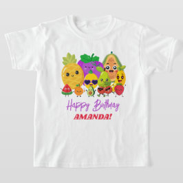 Anpassad söt frukt Glad födelsedag Barn T-shirt