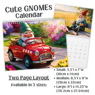 Anpassad söt Gnome färgrik ljus rolig Vol. 3 - Kalender