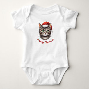 Anpassad söt julkat med tomtehatt t shirt
