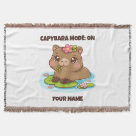 Anpassad Söt Kawaii Kapybara-läge Filt