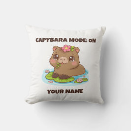 Anpassad Söt Kawaii Kapybara-läge Kudde