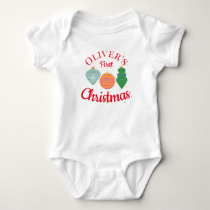 Anpassad söt Kawaii-ornament Baby första julen  T Shirt