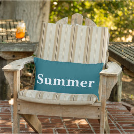 Anpassad söt livfull sommarbakgrund Blå Lumbarkudde
