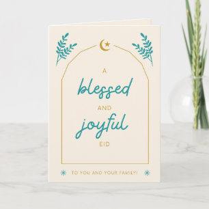 Anpassad söt modern Eid-kort Helgkort