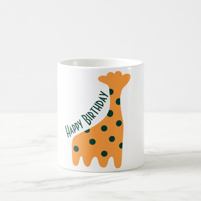 Anpassad söt orange giraffe kaffemugg (Center)