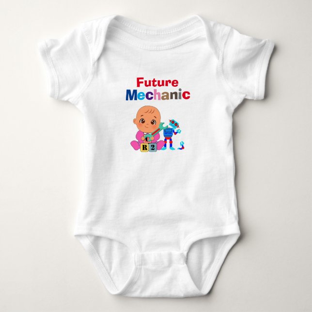 Anpassad Söt Rolig Bebis Framtida Kemist Geniet T Shirt (Framsida)